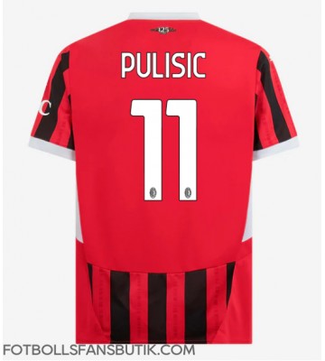 AC Milan Christian Pulisic #11 Replika Hemmatröja 2024-25 Kortärmad